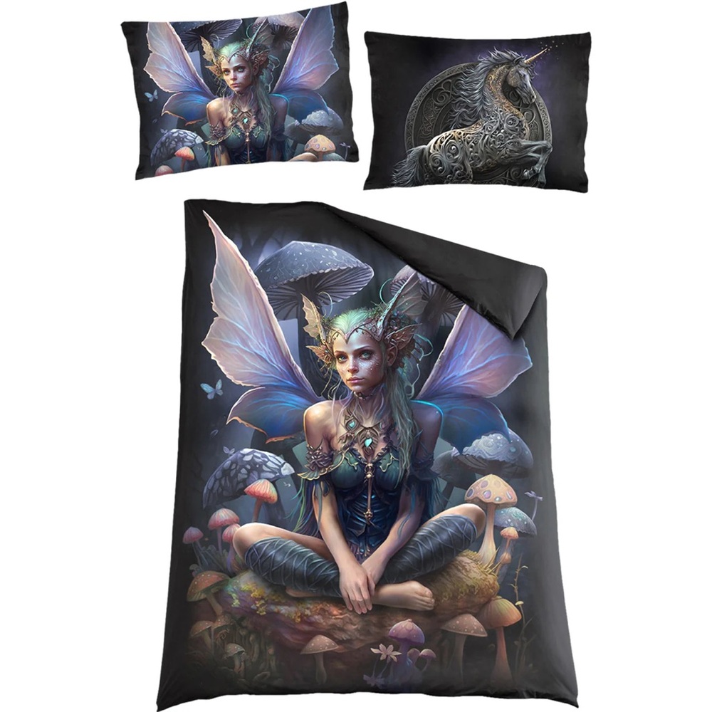 Spiral direct fairy unicorn duvet cover set pillowcase goth gothic fairycore